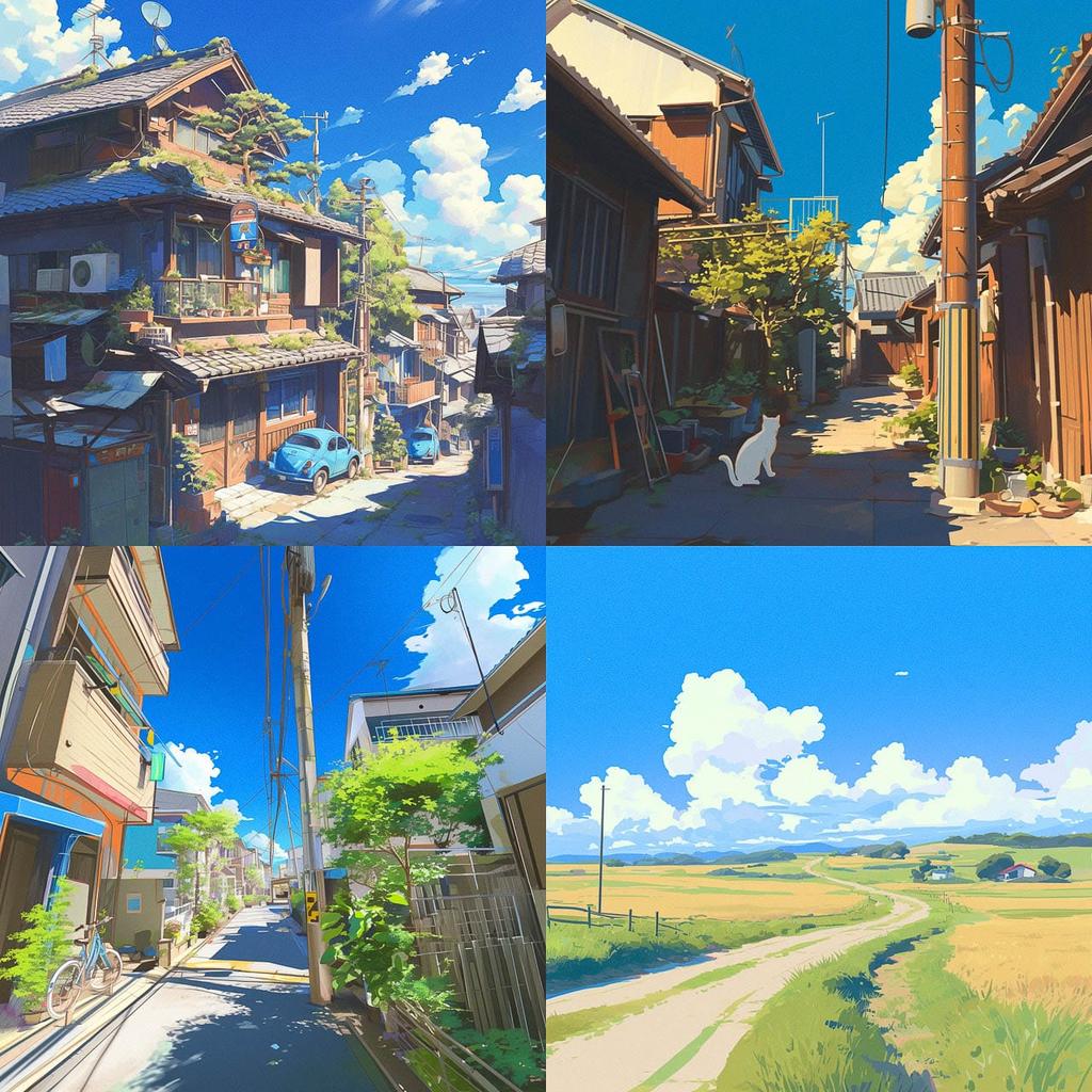 Google Street View style, Midjourney Niji 6, render 1 of 4