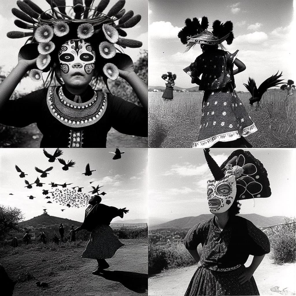 Graciela Iturbide style, Midjourney Niji 5, render 1 of 4