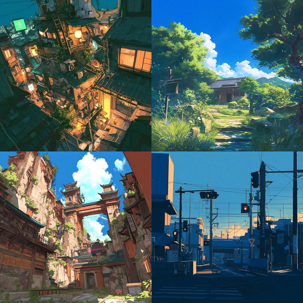 Ground-level view style, Midjourney Niji 6, render 1 of 4