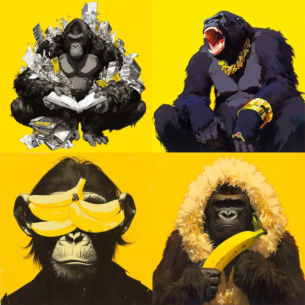 Guerrilla Girls style, Midjourney Niji 5, render 1 of 4