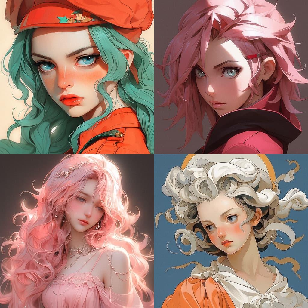 Guido Reni style, Midjourney Niji 5, render 1 of 4