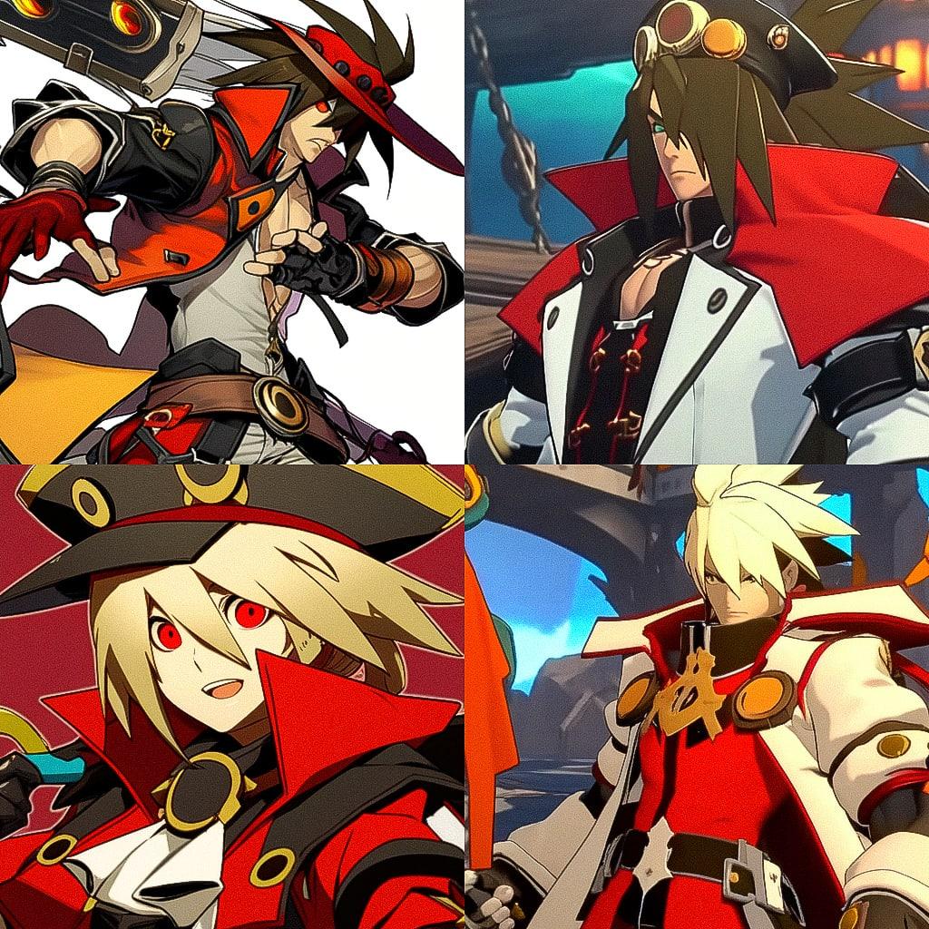 Guilty Gear Xrd REV 2 style, Midjourney Niji 4, render 1 of 4