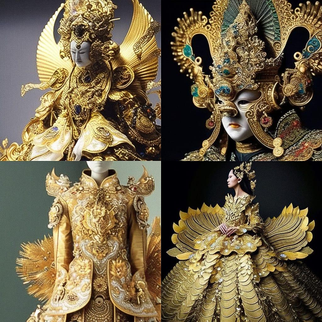Guo Pei style, Midjourney Niji 4, render 1 of 4