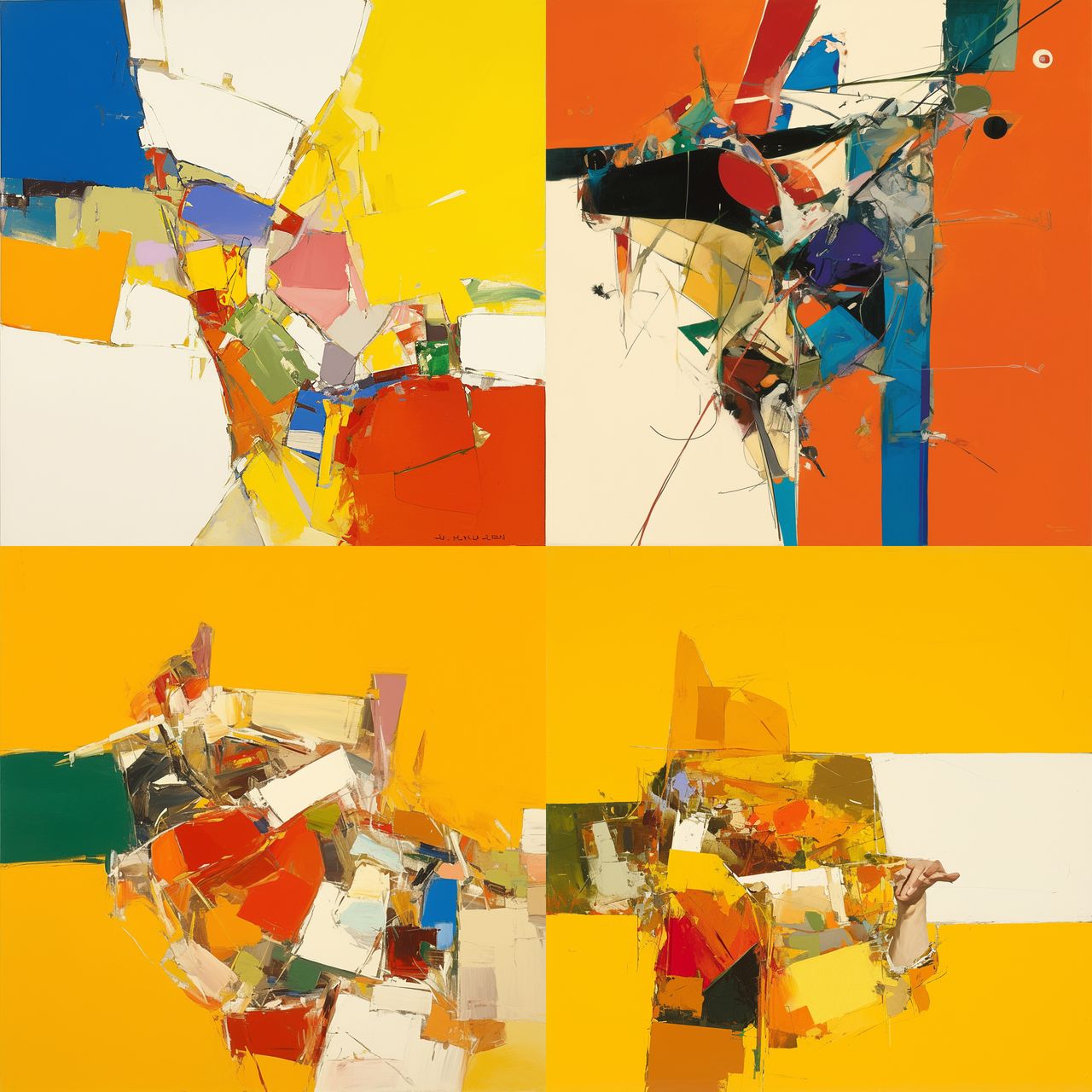Hans Hofmann style, Midjourney Niji 6, render 1 of 4