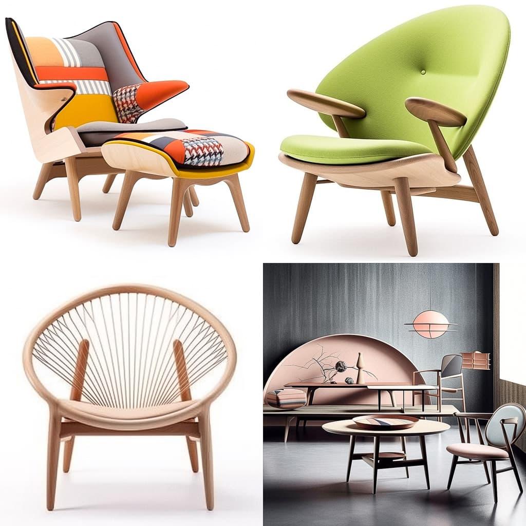 Hans Wegner style, Midjourney Niji 5, render 1 of 4