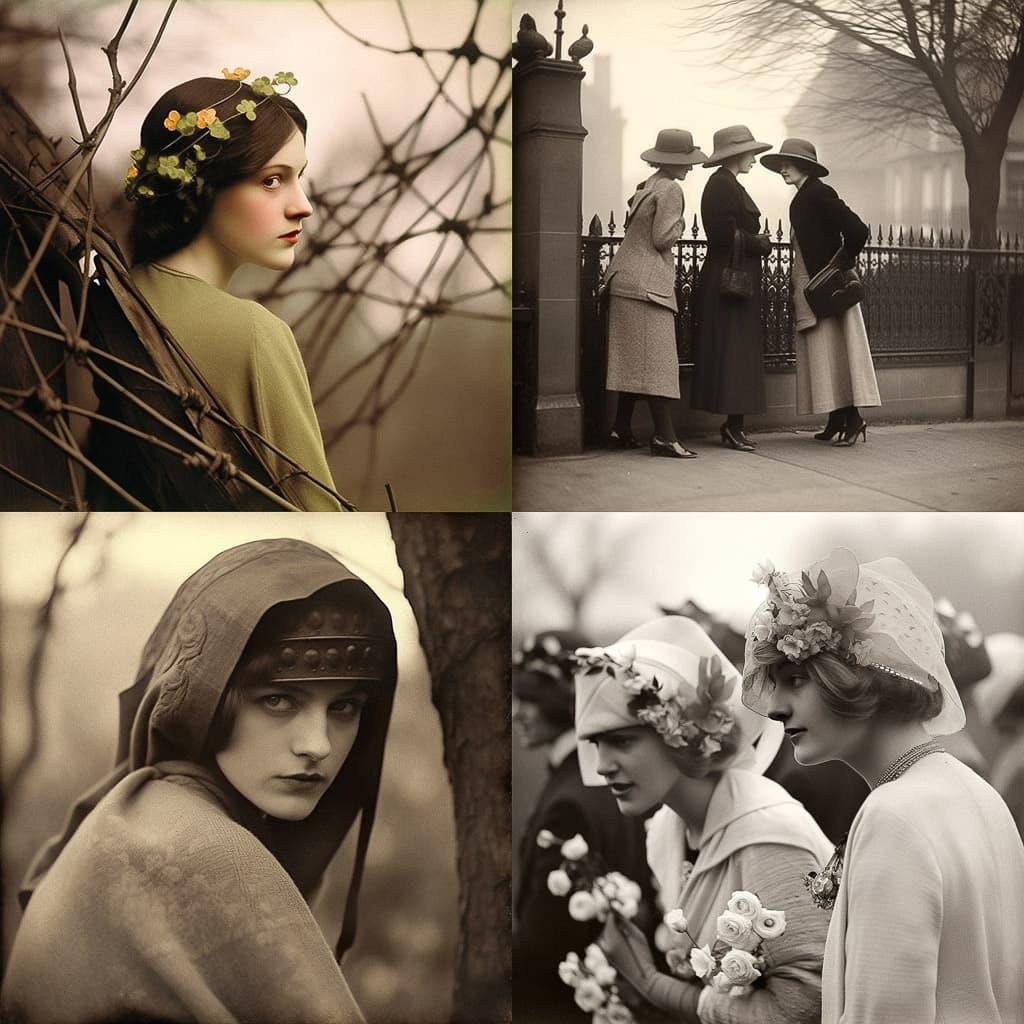 Harold Cazneaux style, Midjourney Niji 5, render 1 of 4