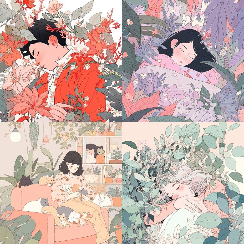 Harriet Lee-Merrion style, Midjourney Niji 5, render 1 of 4