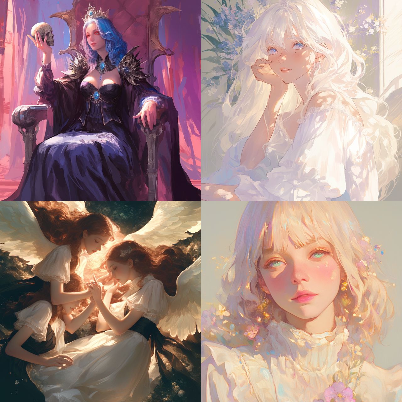 Helene Beland style, Midjourney Niji 6, render 1 of 4