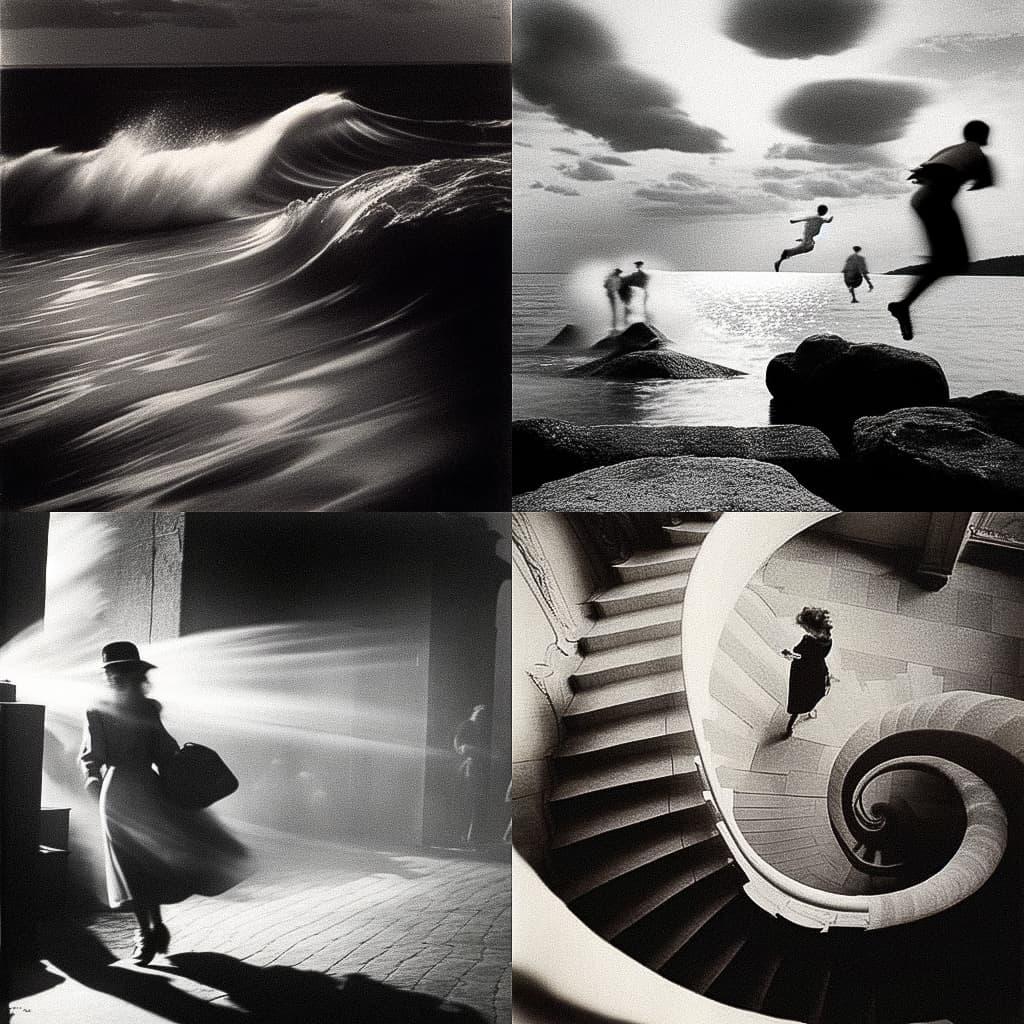 Herbert List style, Midjourney Niji 5, render 1 of 4