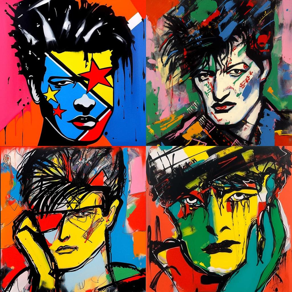 Herman Brood style, Midjourney Niji 5, render 1 of 4