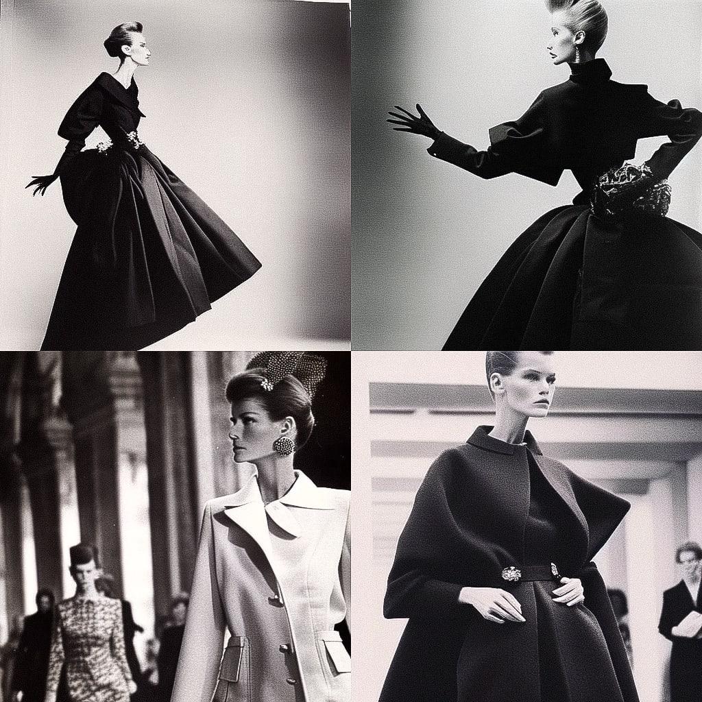 Hubert de Givenchy style, Midjourney Niji 4, render 1 of 4