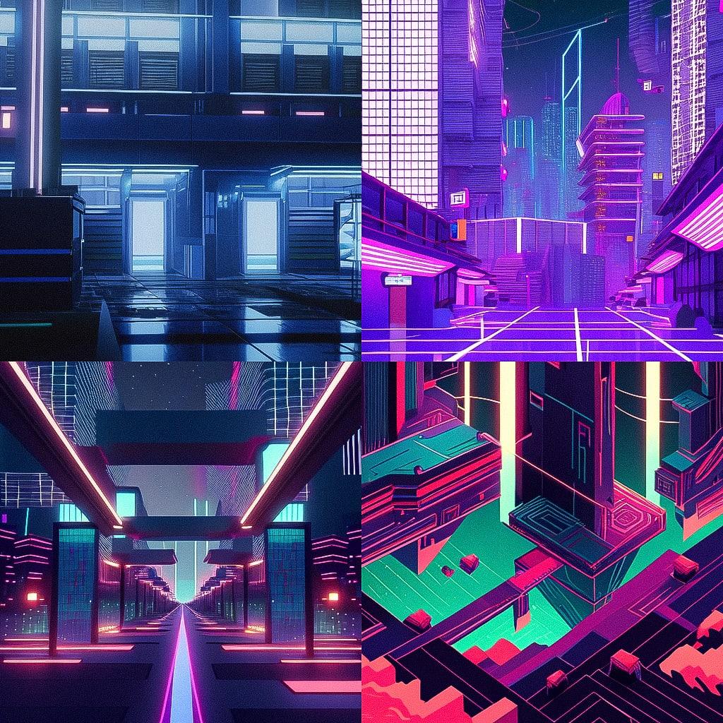 Hypermodernism style, Midjourney Niji 4, render 1 of 4