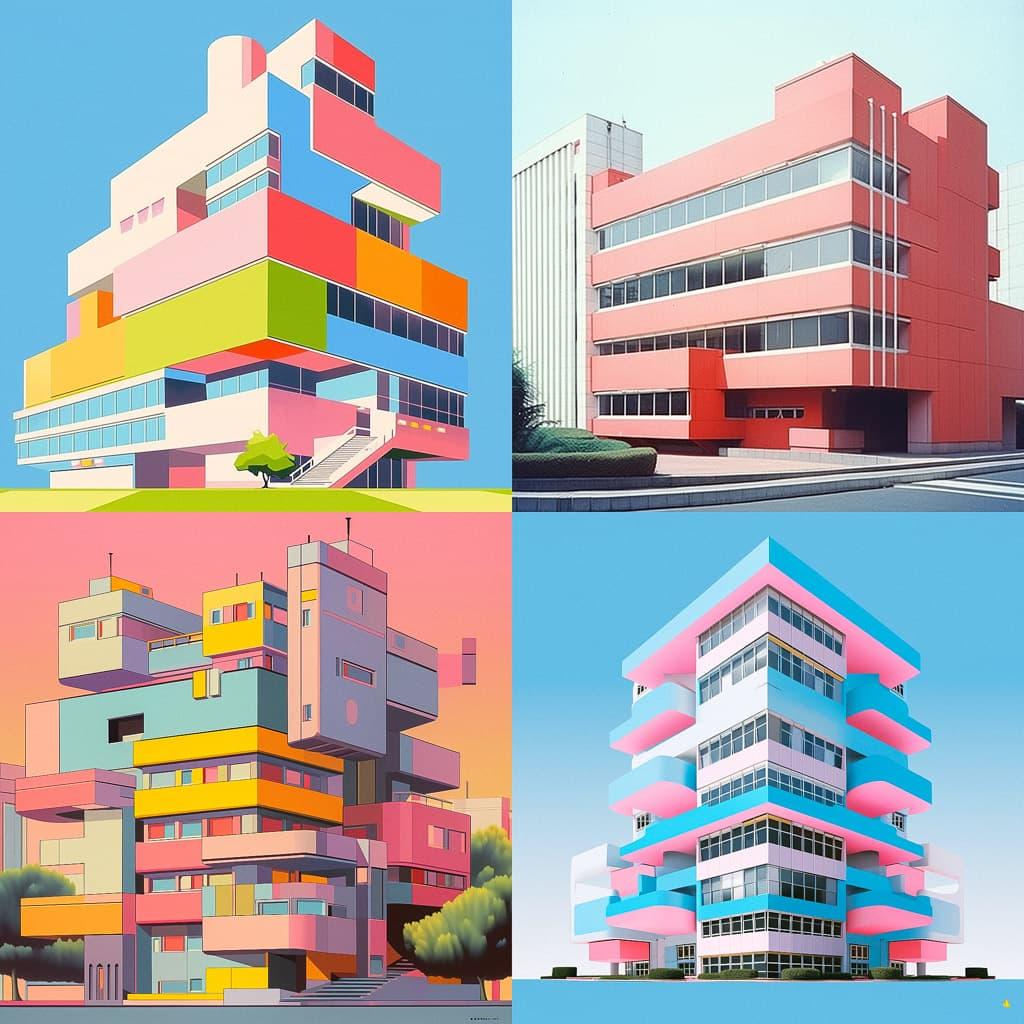 I. M. Pei style, Midjourney Niji 4, render 1 of 4
