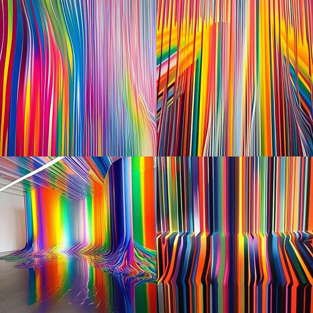 Ian Davenport style, Midjourney Niji 4, render 1 of 4