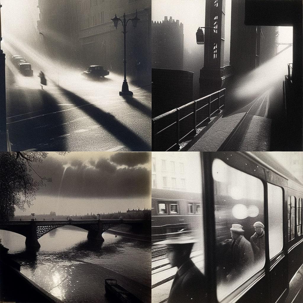 Ilse Bing style, Midjourney Niji 4, render 1 of 4