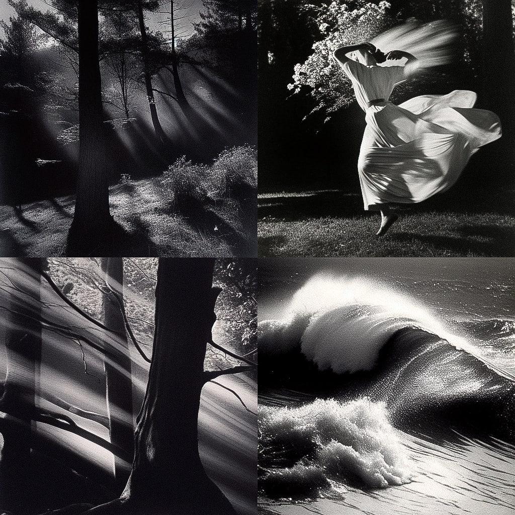 Imogen Cunningham style, Midjourney Niji 4, render 1 of 4