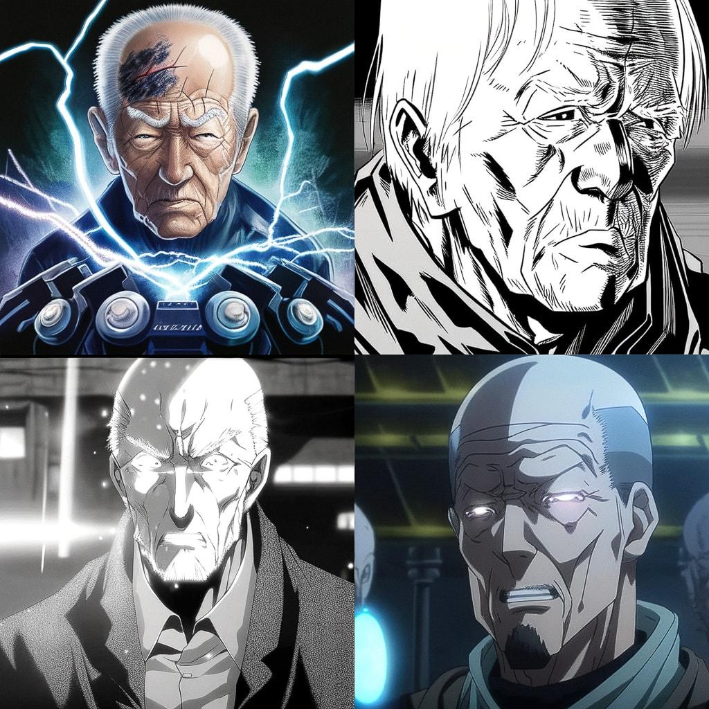 Inuyashiki style, Midjourney Niji 4, render 1 of 4