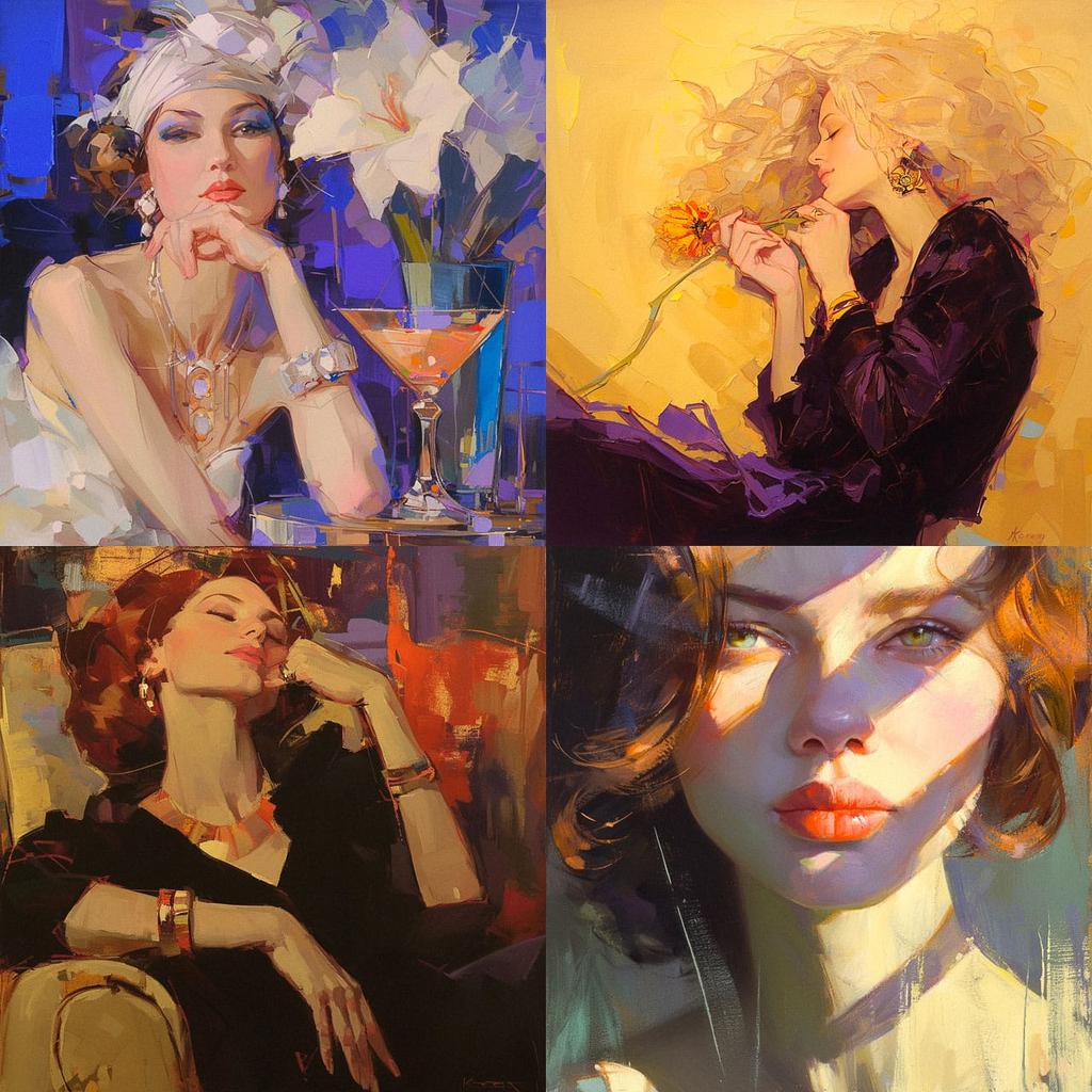 Irene Sheri Vishnevskaya style, Midjourney Niji 6, render 1 of 4