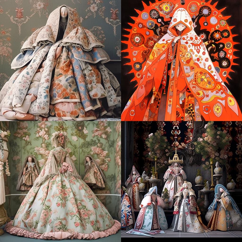 Isabelle de Borchgrave style, Midjourney Niji 5, render 1 of 4