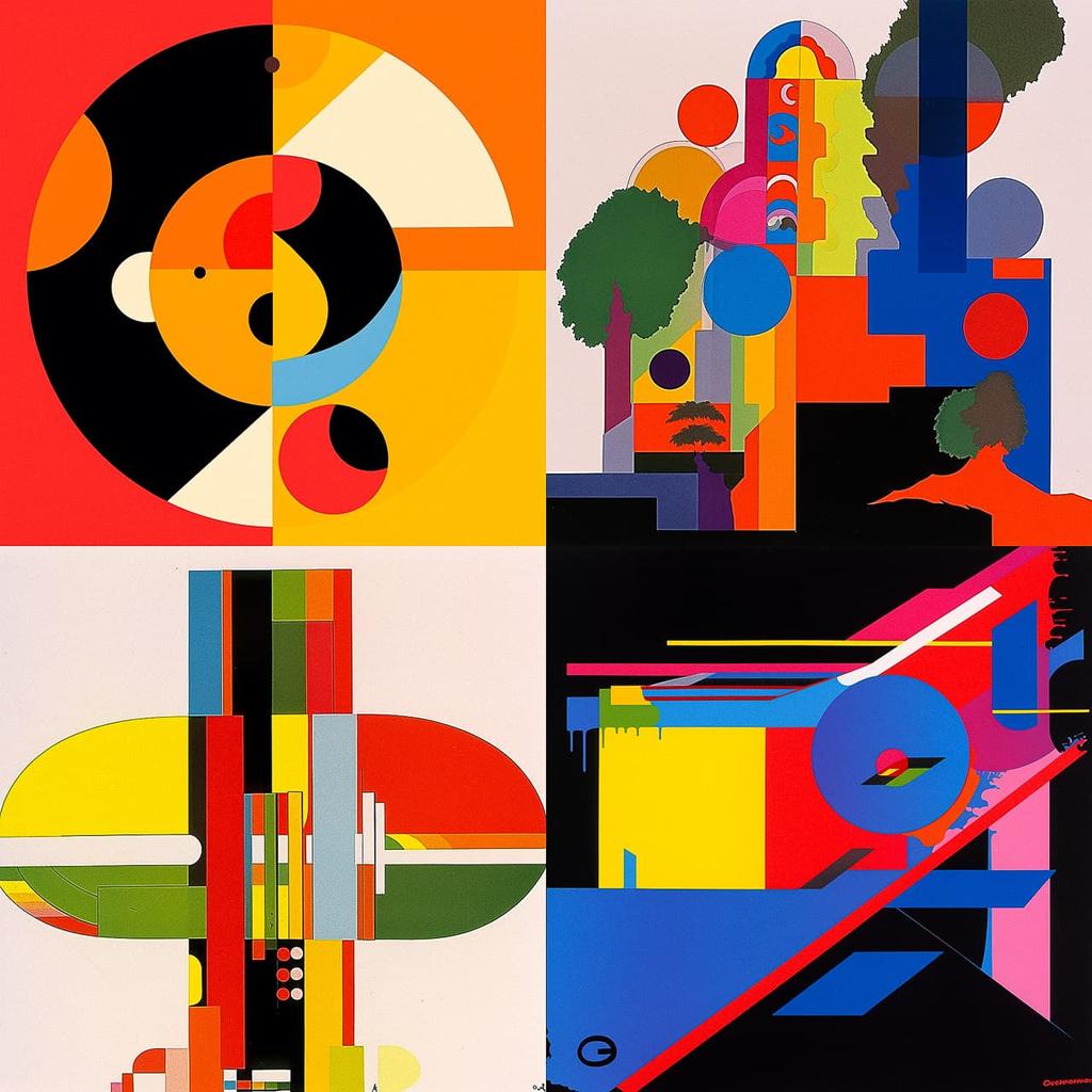 Ivan Chermayeff style, Midjourney Niji 5, render 1 of 4