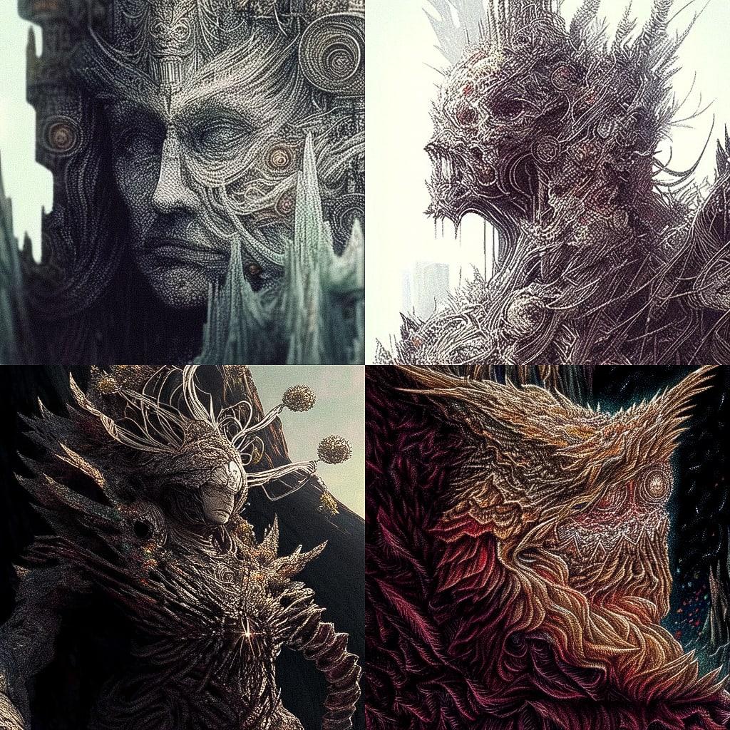 Ivan Marchuk style, Midjourney Niji 4, render 1 of 4