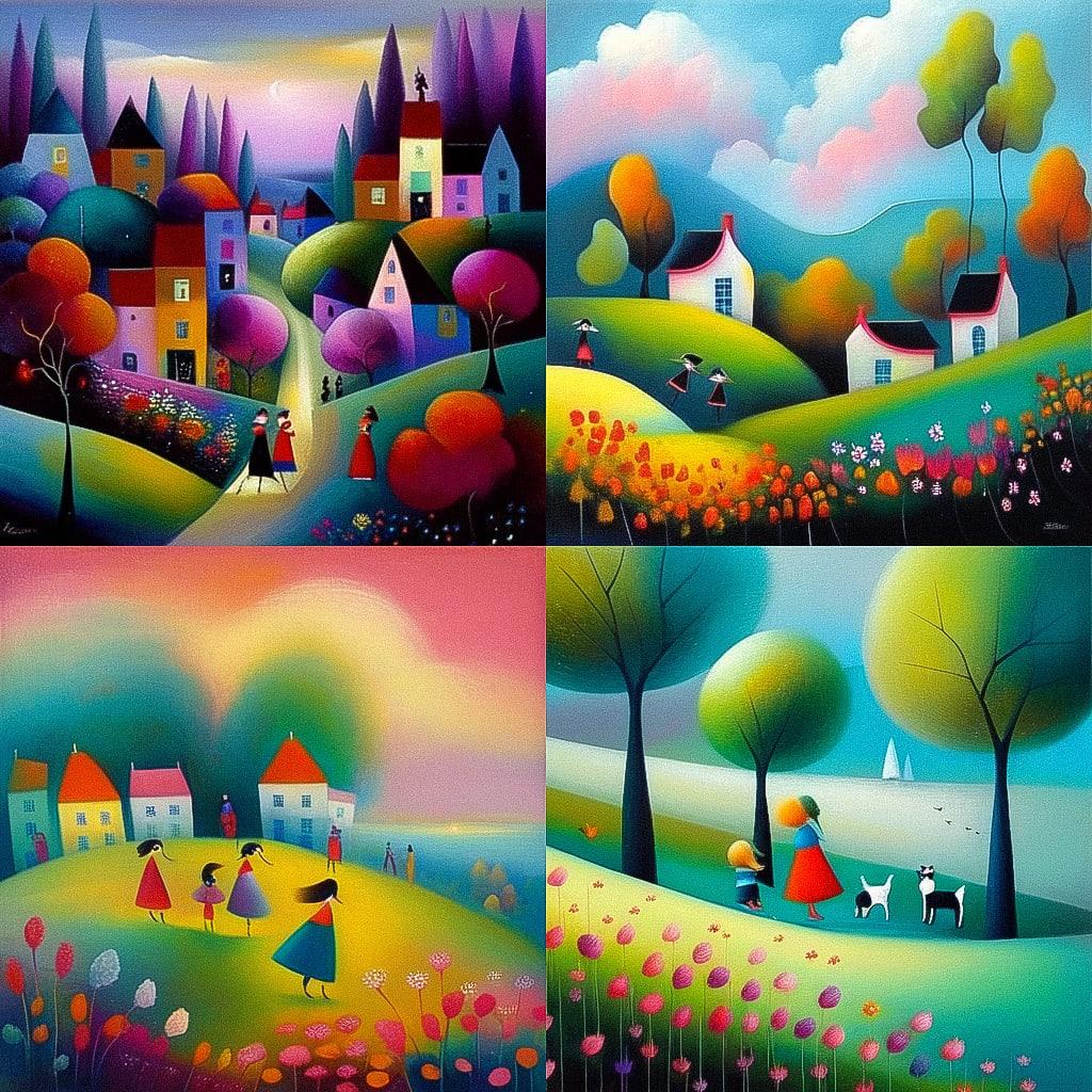 Iwona Lifsches style, Midjourney Niji 4, render 1 of 4
