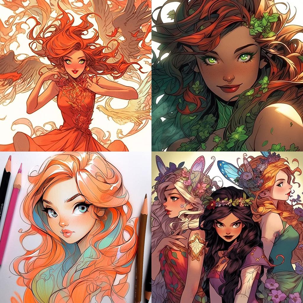 J. Scott Campbell style, Midjourney Niji 5, render 1 of 4