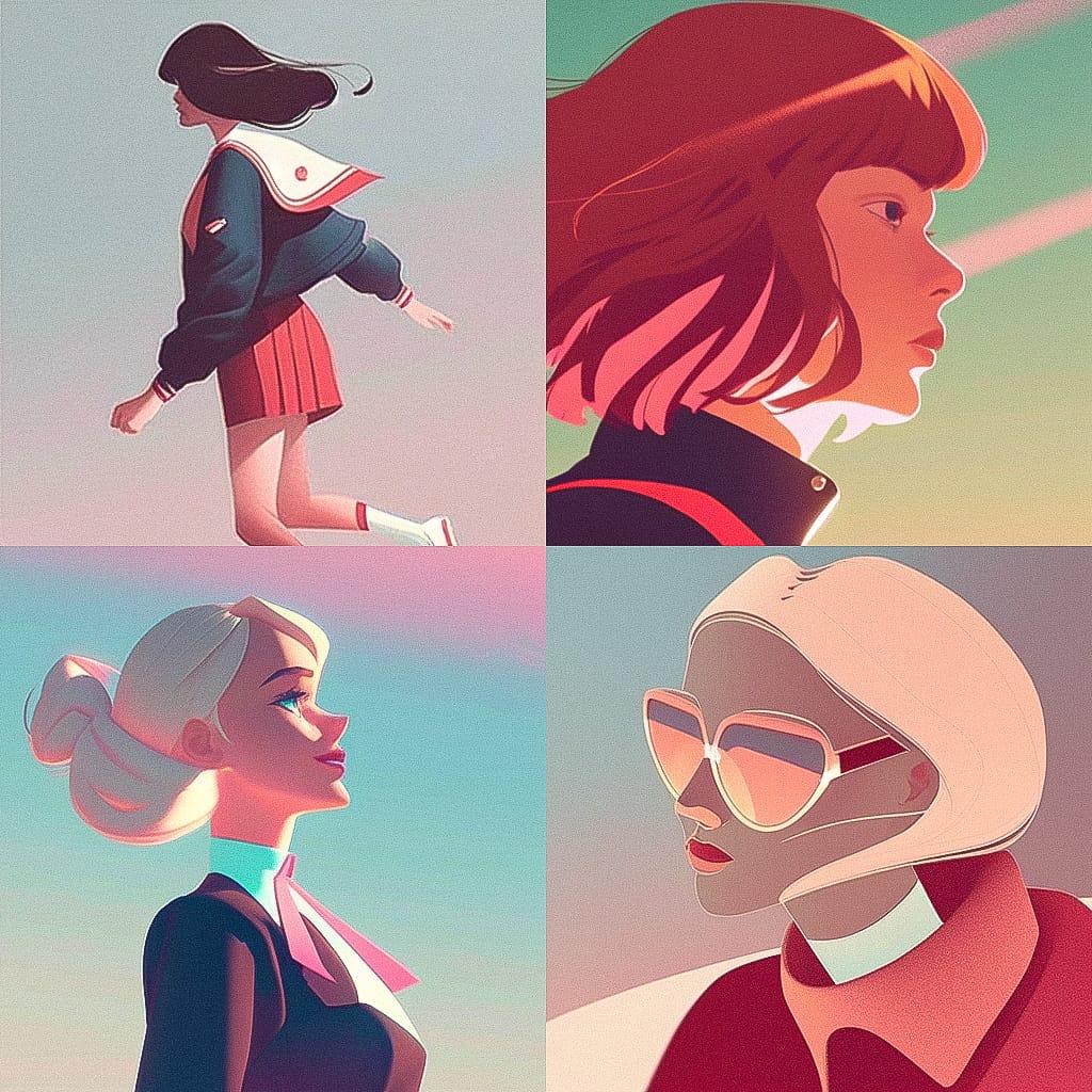 Jack Hughes style, Midjourney Niji 4, render 1 of 4