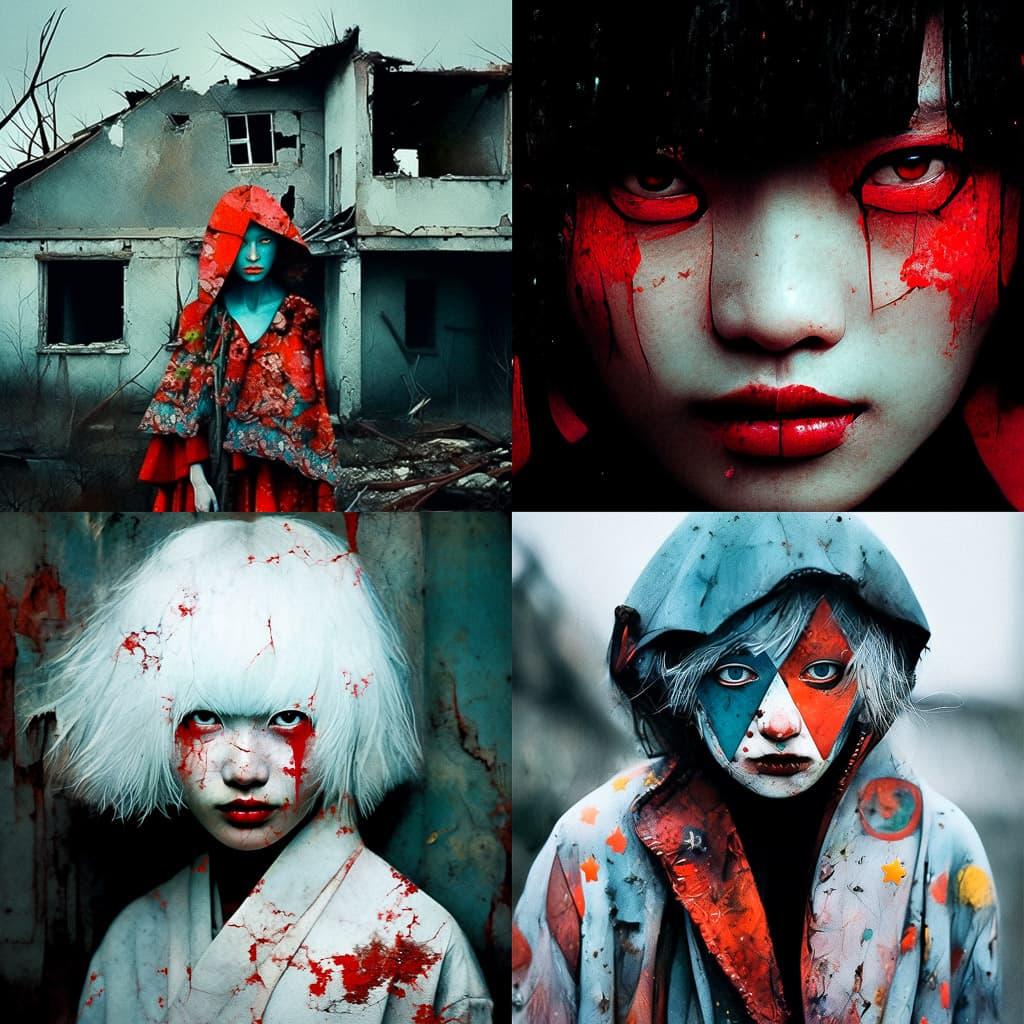 Jacob Aue Sobol style, Midjourney Niji 5, render 1 of 4