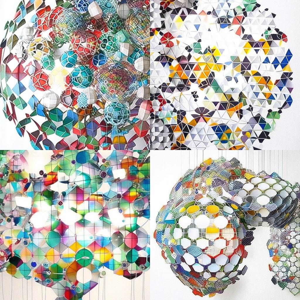 Jacob Hashimoto style, Midjourney Niji 4, render 1 of 4