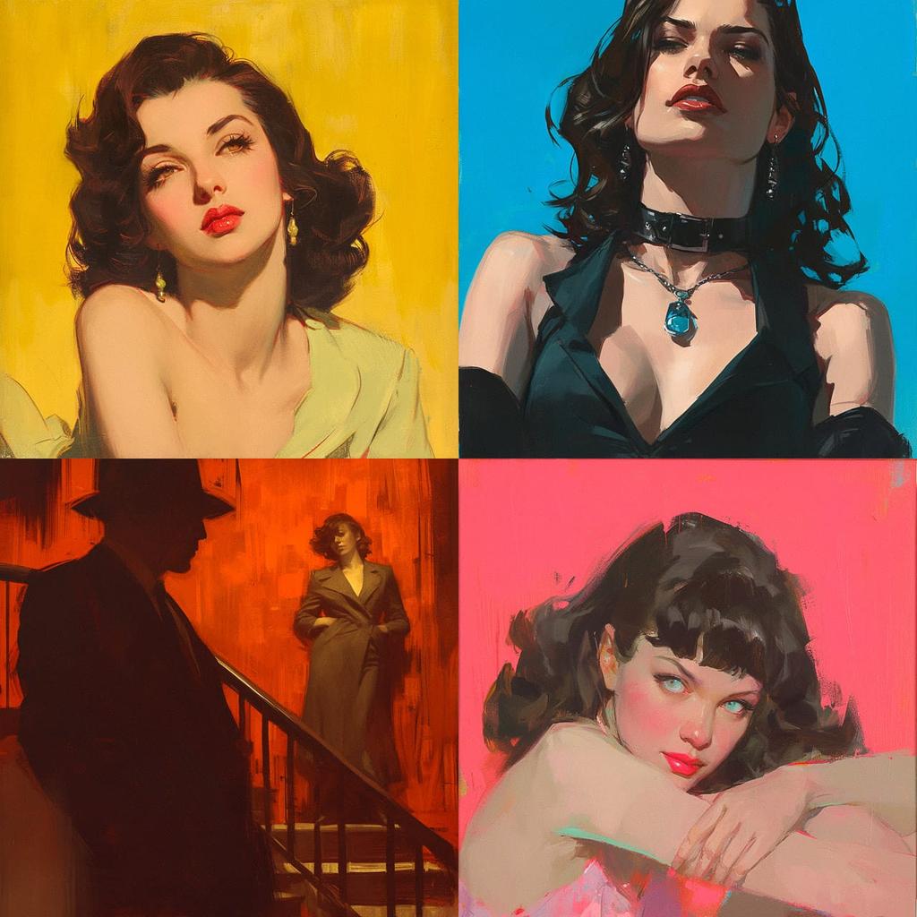 James Avati style, Midjourney Niji 6, render 1 of 4