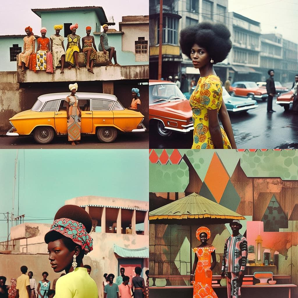 James Barnor style, Midjourney Niji 5, render 1 of 4