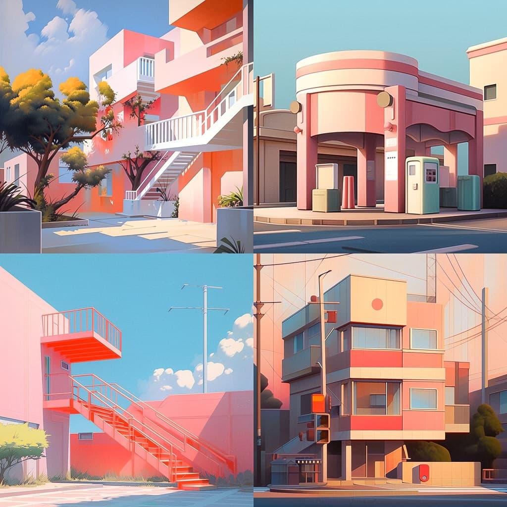 James Casebere style, Midjourney Niji 5, render 1 of 4
