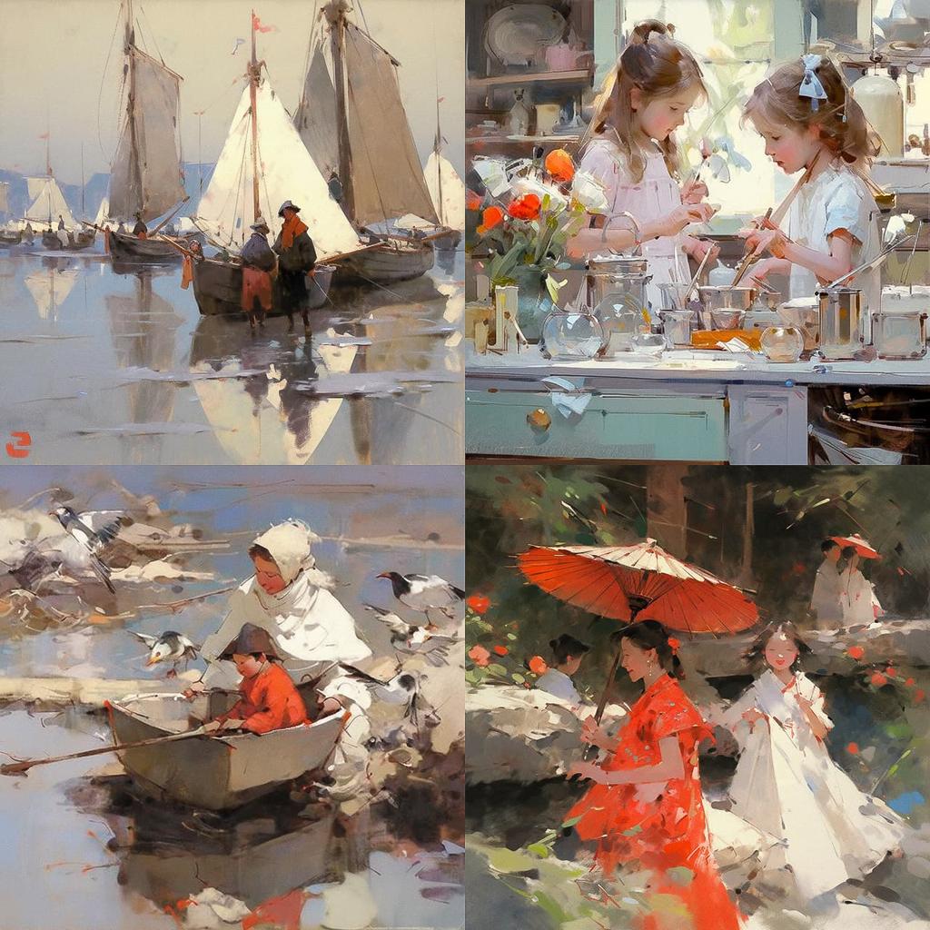 James Guthrie style, Midjourney Niji 5, render 1 of 4