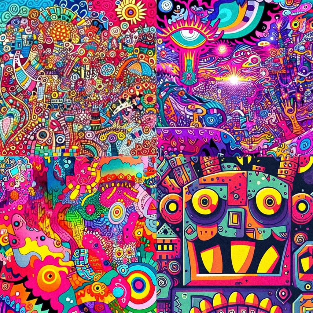 James Rizzi style, Midjourney Niji 5, render 1 of 4
