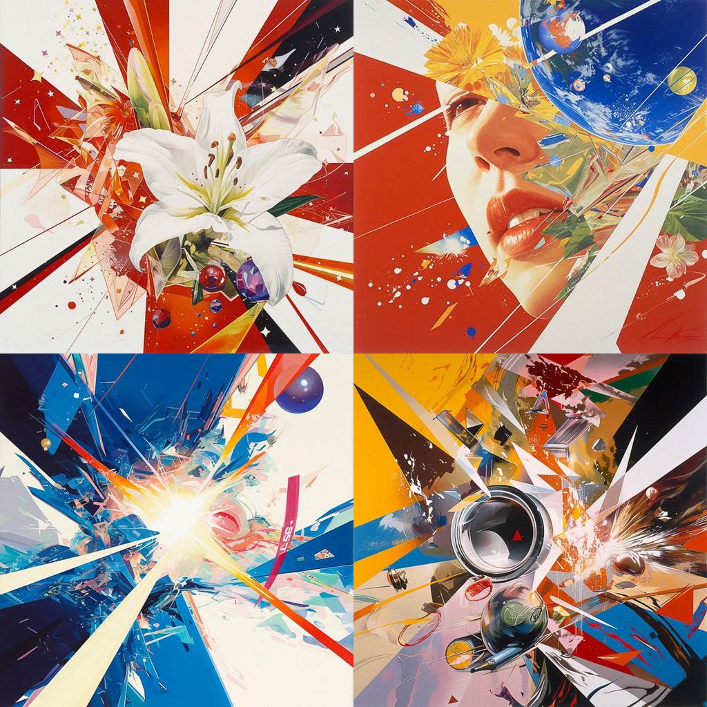 James Rosenquist style, Midjourney Niji 6, render 1 of 4