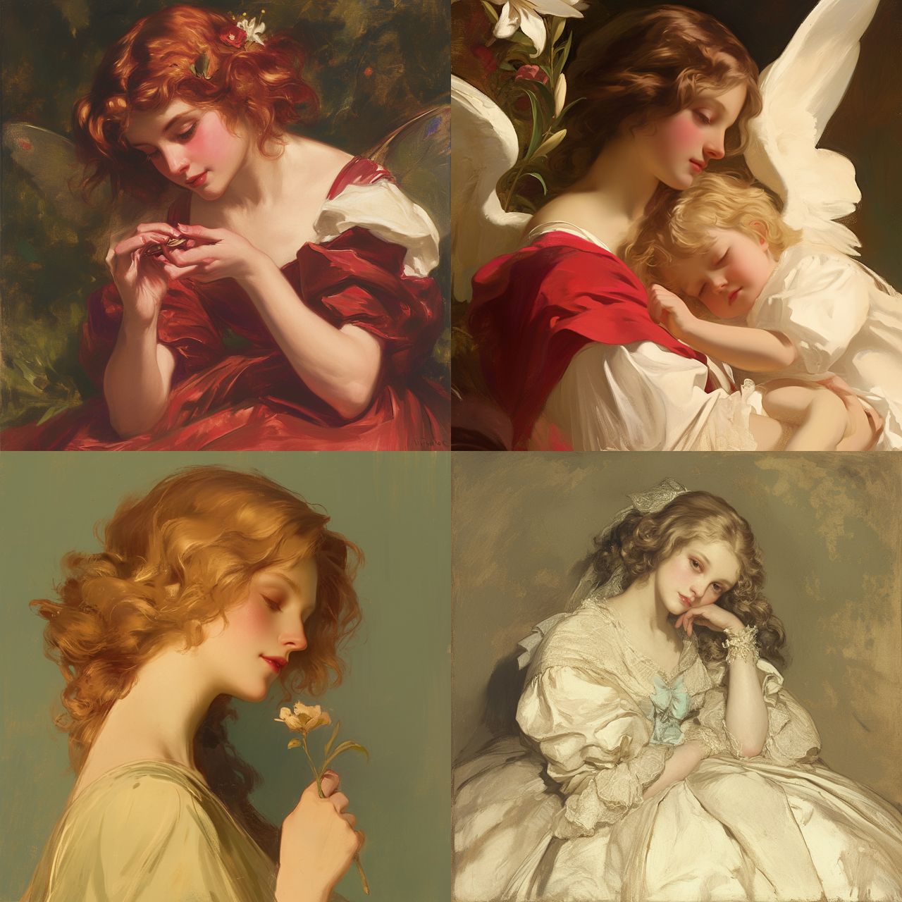 James Sant style, Midjourney Niji 6, render 1 of 4