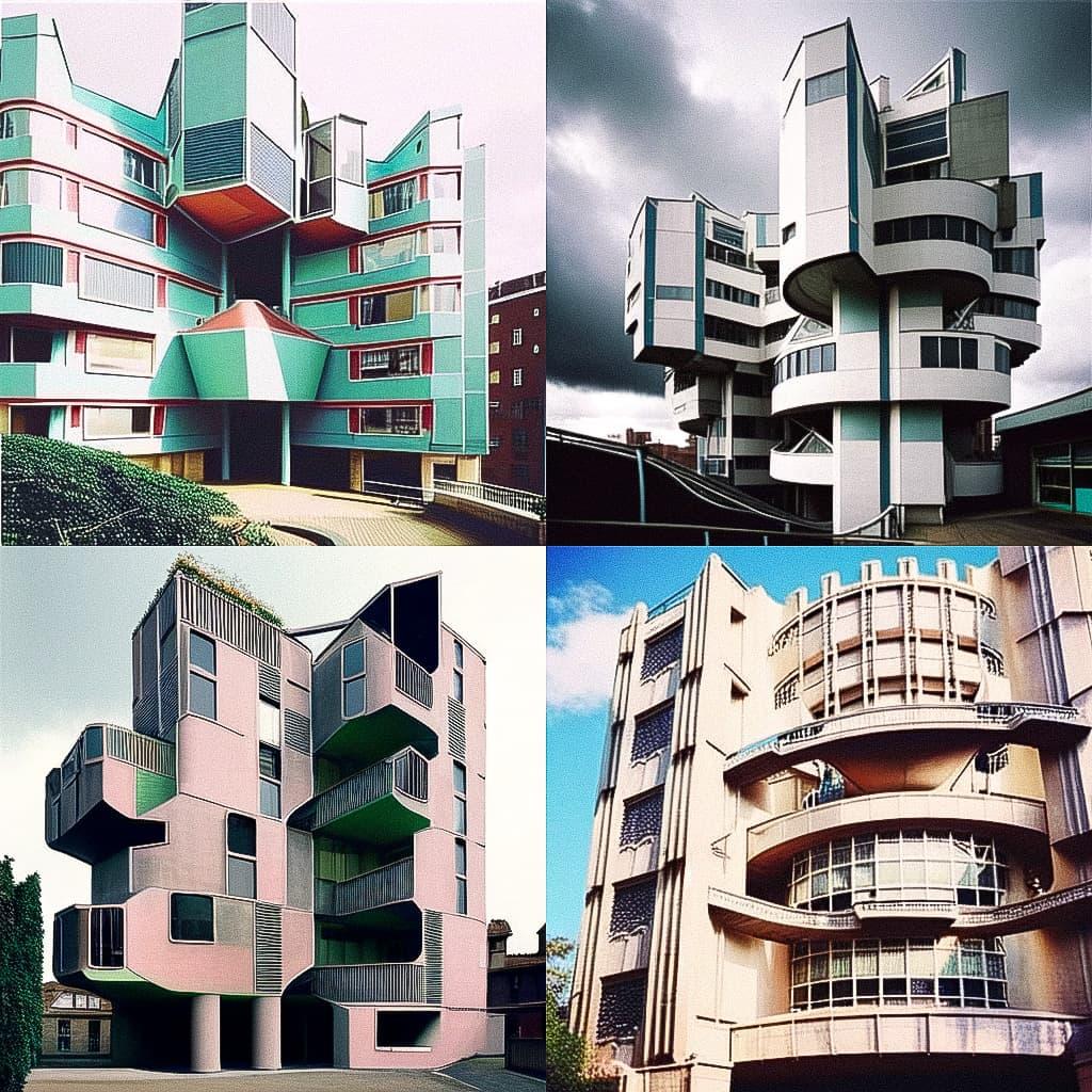 James Stirling style, Midjourney Niji 4, render 1 of 4