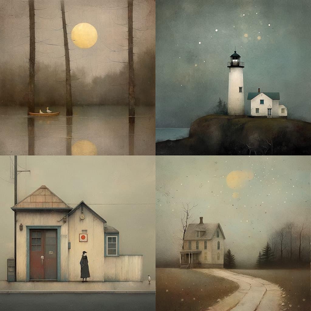 Jamie Heiden style, Midjourney Niji 5, render 1 of 4