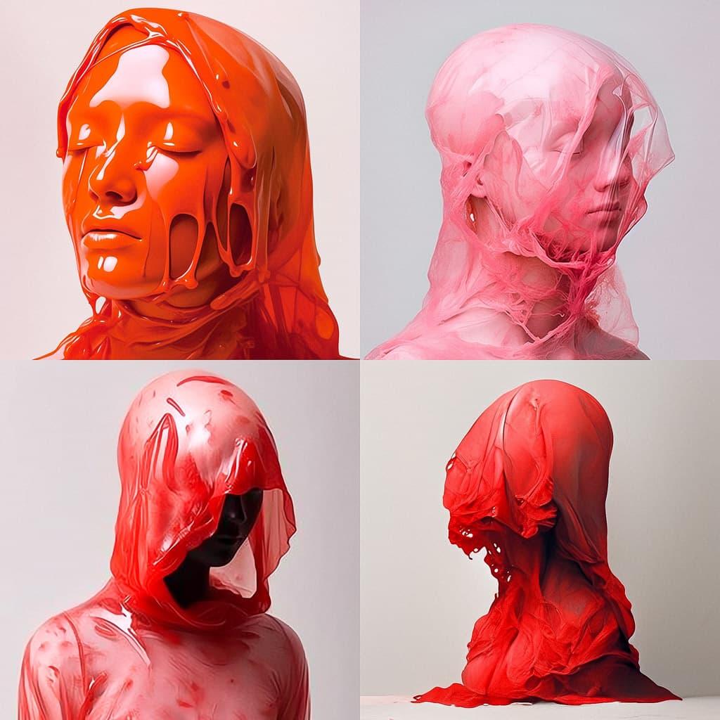 Janine Antoni style, Midjourney Niji 5, render 1 of 4