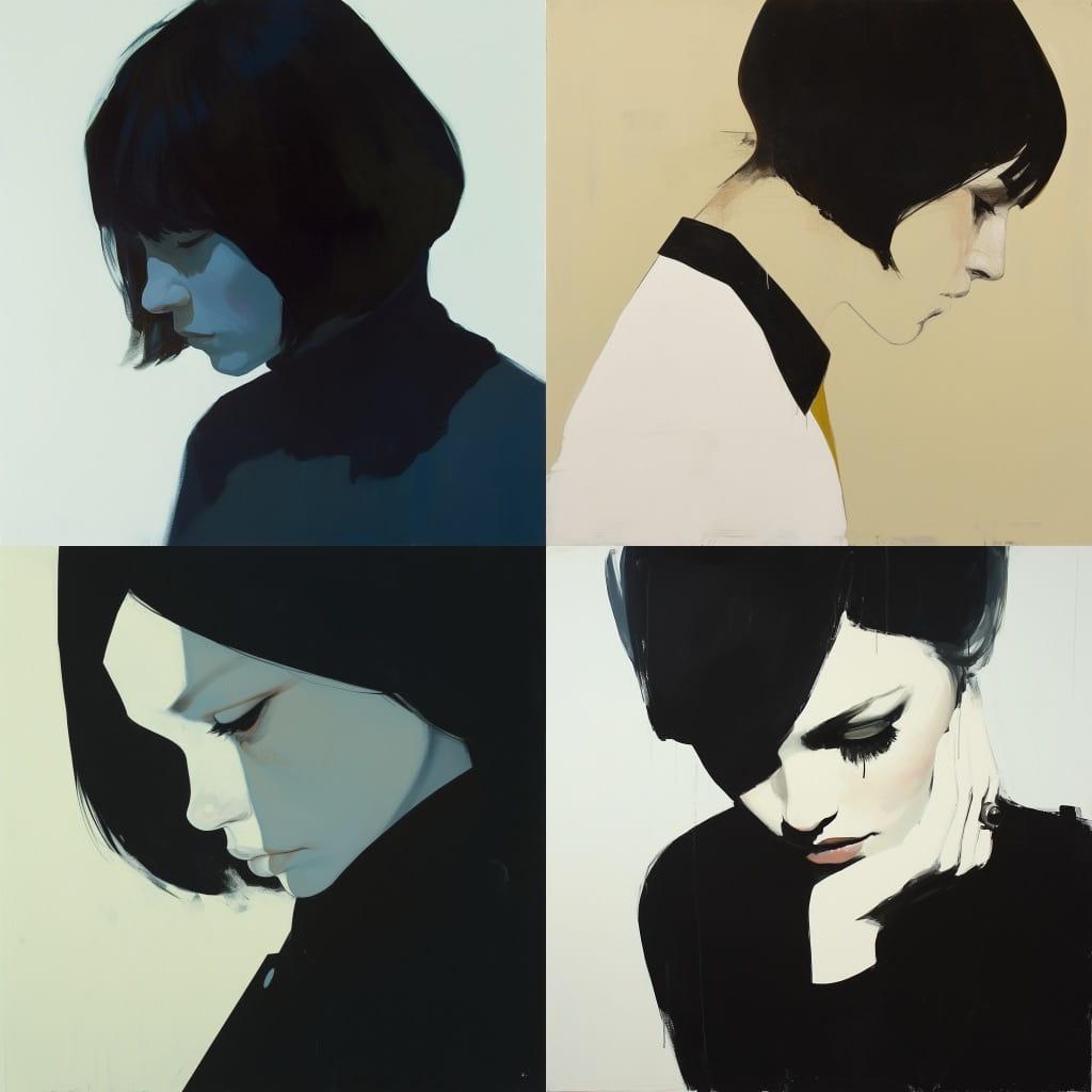 Jarek Puczel style, Midjourney Niji 6, render 1 of 4