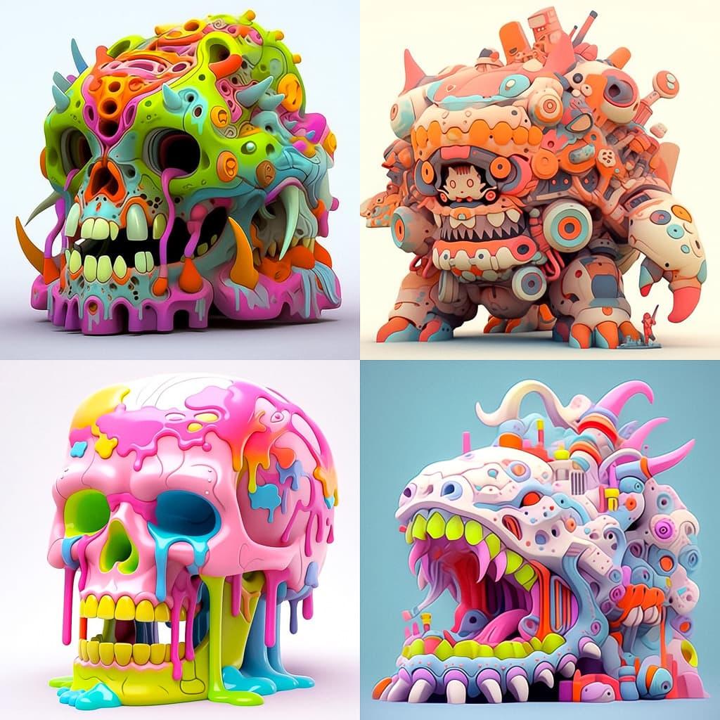 Jason Freeny style, Midjourney Niji 5, render 1 of 4