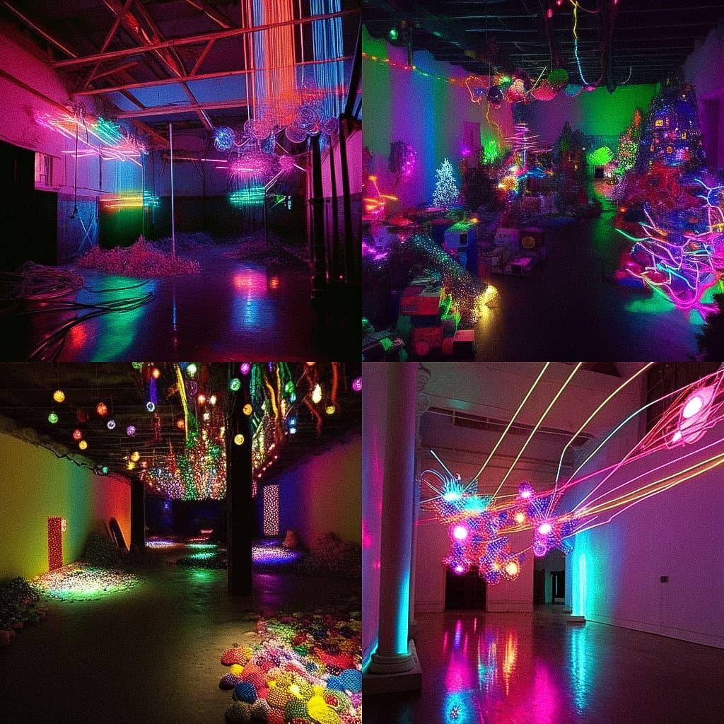Jason Rhoades style, Midjourney Niji 5, render 1 of 4