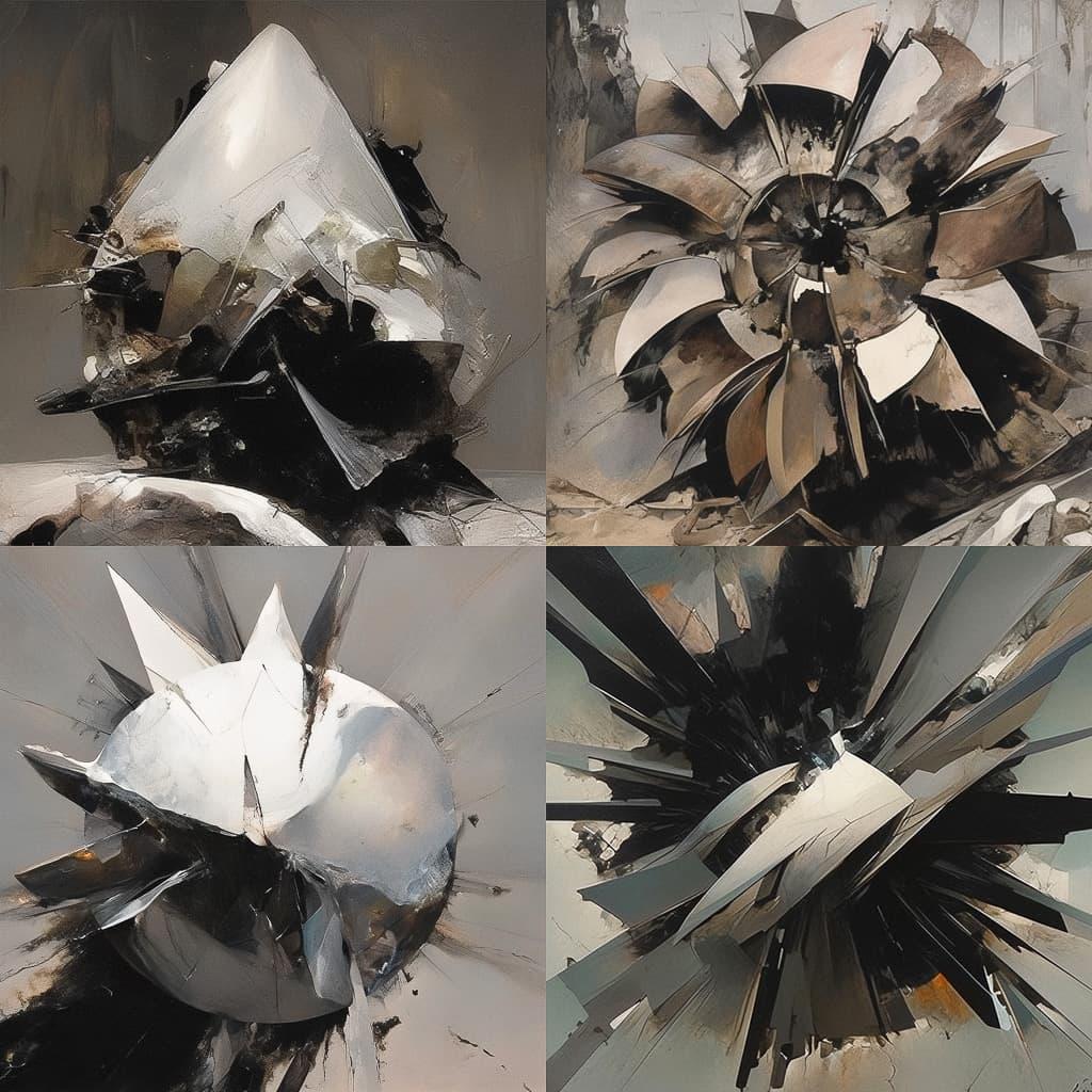 Jay DeFeo style, Midjourney Niji 5, render 1 of 4