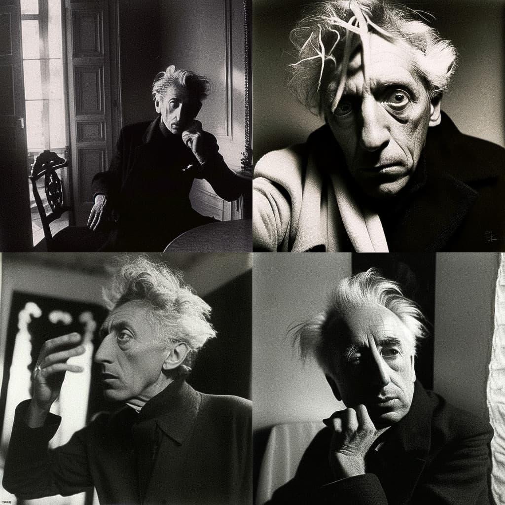 Jean Cocteau style, Midjourney Niji 4, render 1 of 4
