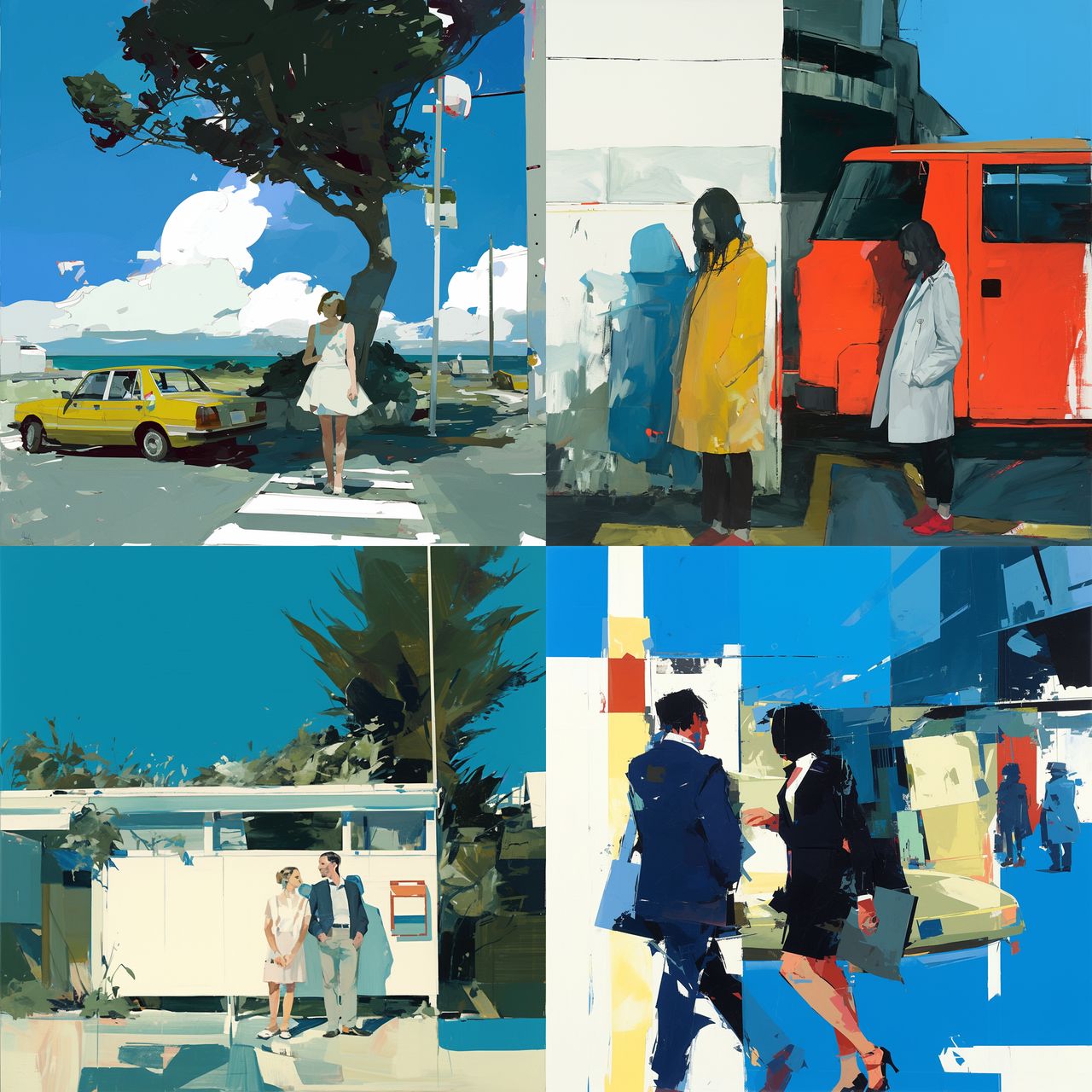 Jean-Philippe Delhomme style, Midjourney Niji 6, render 1 of 4