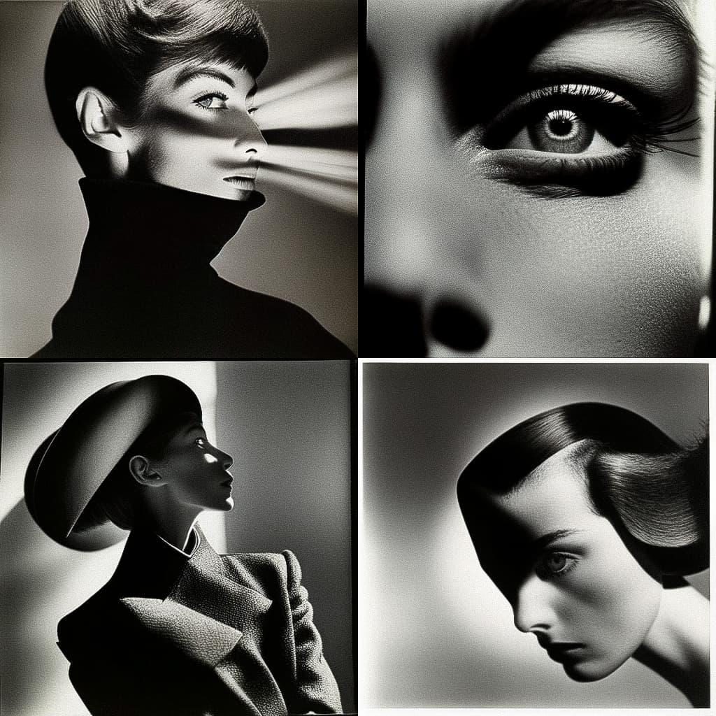 Jeanloup Sieff style, Midjourney Niji 5, render 1 of 4