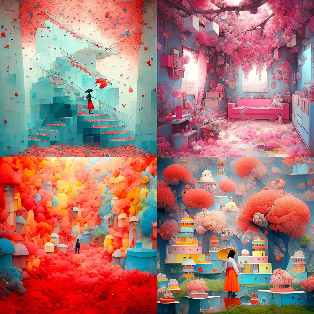 JeeYoung Lee style, Midjourney Niji 5, render 1 of 4