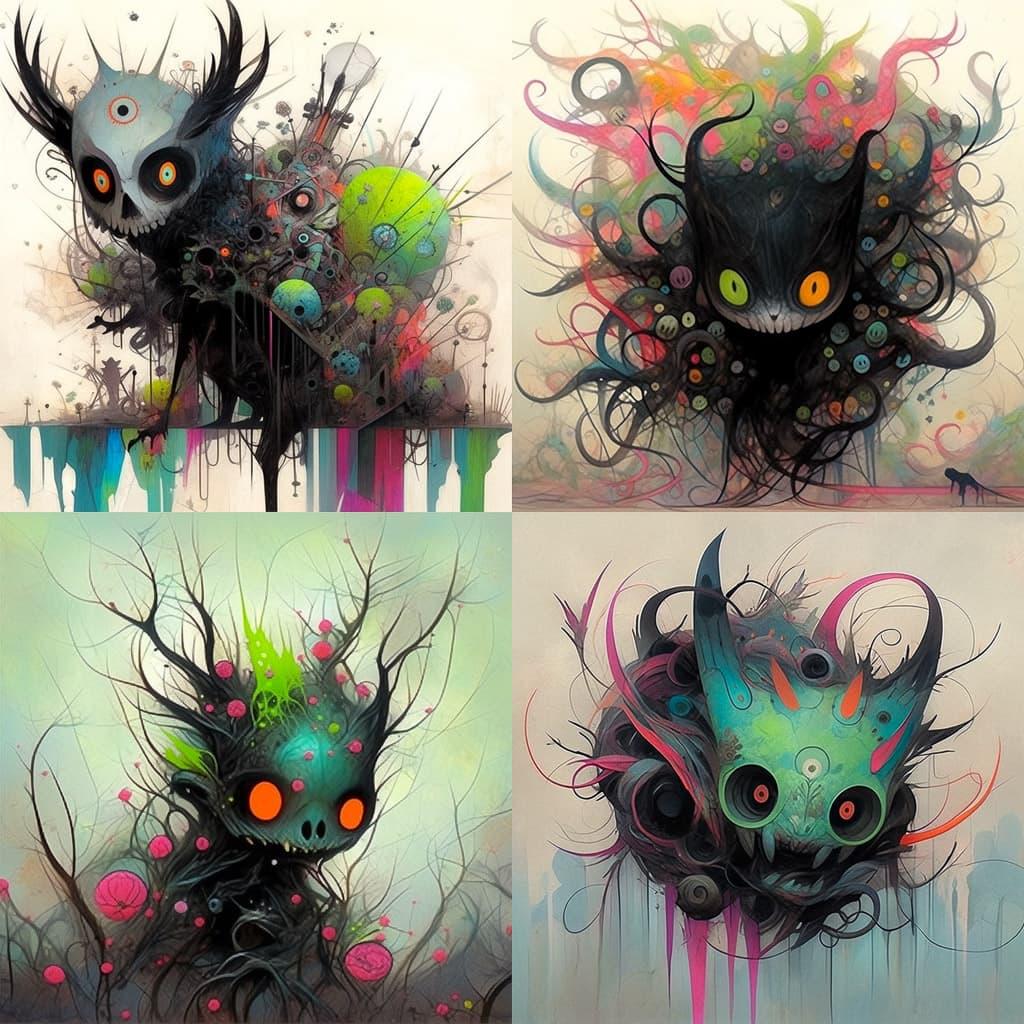 Jeff Soto style, Midjourney Niji 5, render 1 of 4