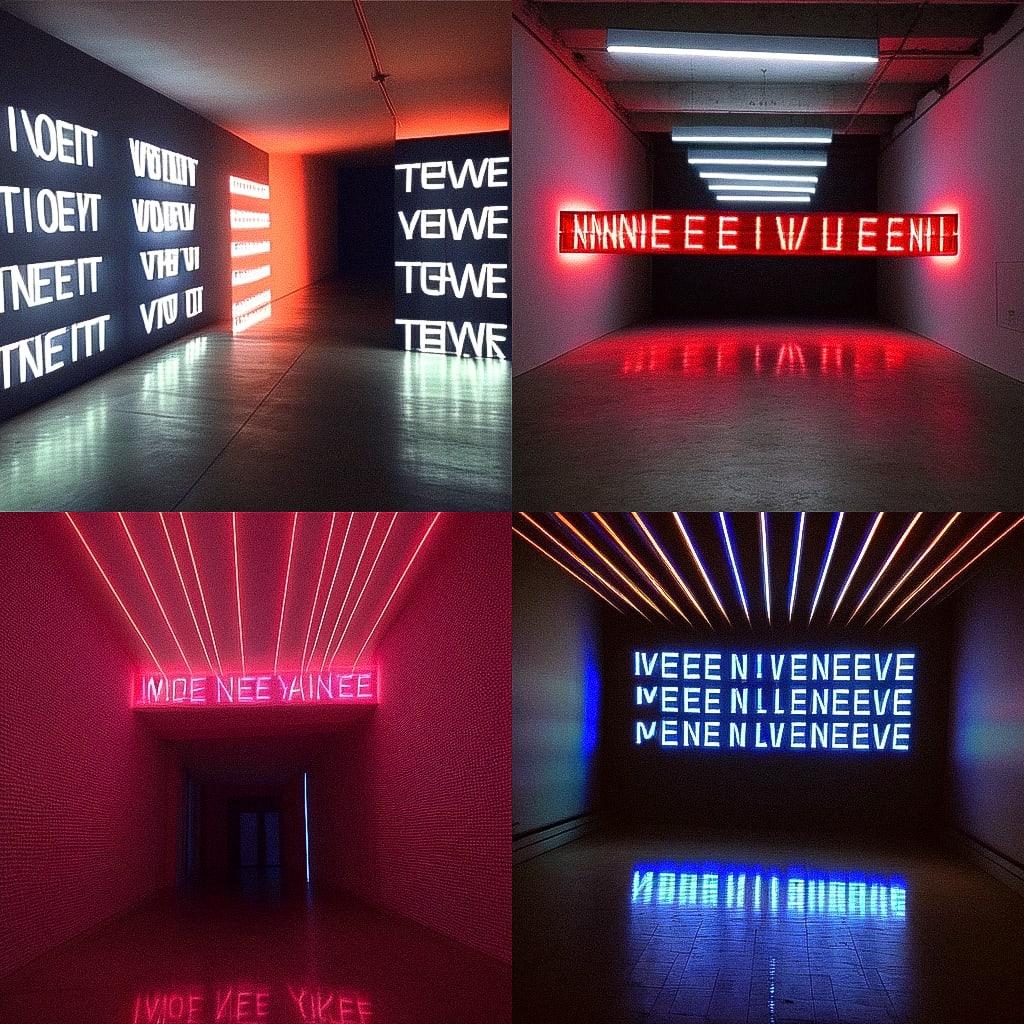 Jenny Holzer style, Midjourney Niji 4, render 1 of 4